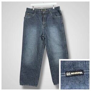 Vintage Reverb Dark Wash Baggy Loose Skater Jeans Mens Size 36x32‎ JNCO Style